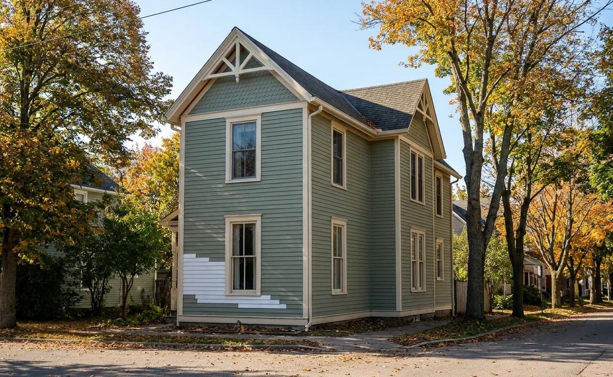 historic victorian home wood clapboard siding